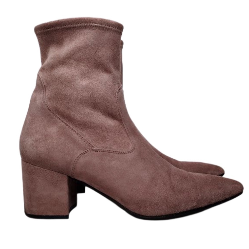 Le Pepe Suede Leather Sz 10 Block Heel Ankle-Boots